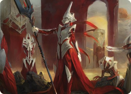 Porcelain Zealot Art Card [Phyrexia: All Will Be One Art Series] - PCA Designer Toys