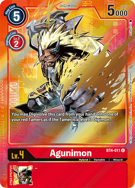 Agunimon [BT4-011] (Alternate Art) [Great Legend] - PCA Designer Toys