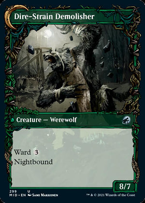 Burly Breaker // Dire-Strain Demolisher (Showcase Equinox) [Innistrad: Midnight Hunt] - PCA Designer Toys