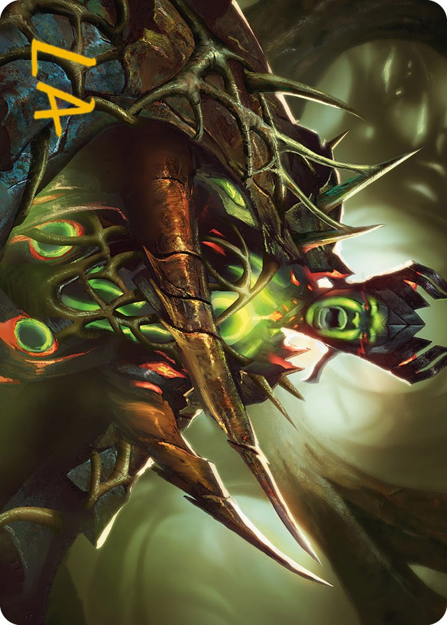 Maze's Mantle Art Card (Gold-Stamped Signature) [Phyrexia: All Will Be One Art Series] - PCA Designer Toys