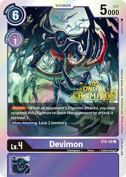 Devimon [ST6-08] (Online Champion) [Starter Deck: Venomous Violet Promos] - PCA Designer Toys
