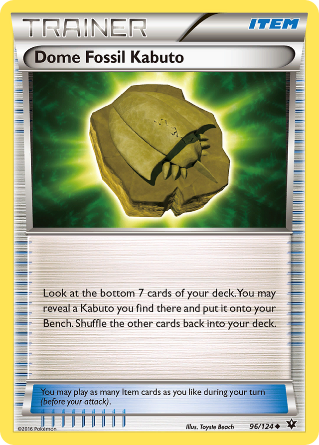 Dome Fossil Kabuto (96/124) [XY: Fates Collide] - PCA Designer Toys