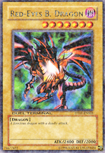 Red-Eyes B. Dragon [DT01-EN003] Rare - PCA Designer Toys