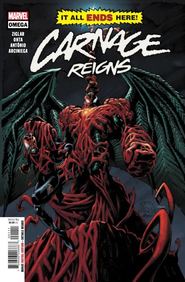 Carnage Reigns: Omega #1 Main Cover