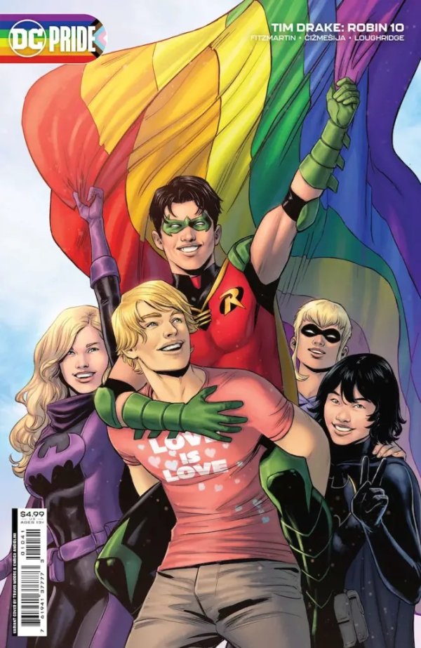 Tim Drake: Robin #10 Cover C Travis Moore DC Pride Card Stock Variant