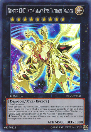 Number C107: Neo Galaxy-Eyes Tachyon Dragon [PRIO-EN041] Ultimate Rare - PCA Designer Toys