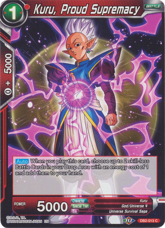 Kuru, Proud Supremacy (DB2-013) [Divine Multiverse] - PCA Designer Toys