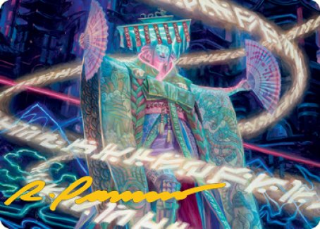 Satsuki, the Living Lore Art Card (Gold-Stamped Signature) [Kamigawa: Neon Dynasty Art Series] - PCA Designer Toys
