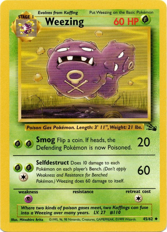Weezing (45/62) [Fossil Unlimited] - PCA Designer Toys