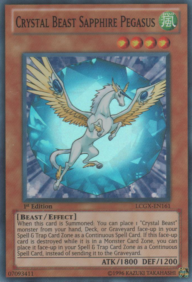 Crystal Beast Sapphire Pegasus [LCGX-EN161] Super Rare - PCA Designer Toys