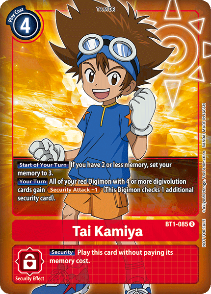 Tai Kamiya [BT1-085] (Buy-A-Box Promo) [Release Special Booster Ver.1.0 Promos]