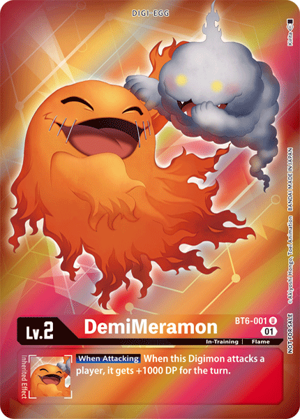 DemiMeramon [BT6-001] (Alternative Art - Box Topper) [Double Diamond] - PCA Designer Toys