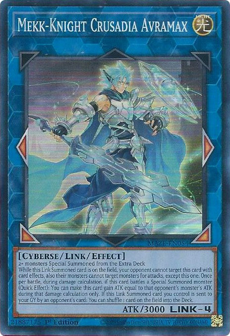 Mekk-Knight Crusadia Avramax [MAZE-EN054] Super Rare - PCA Designer Toys