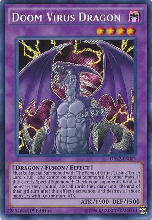 Doom Virus Dragon [DRL2-EN003] Secret Rare - PCA Designer Toys