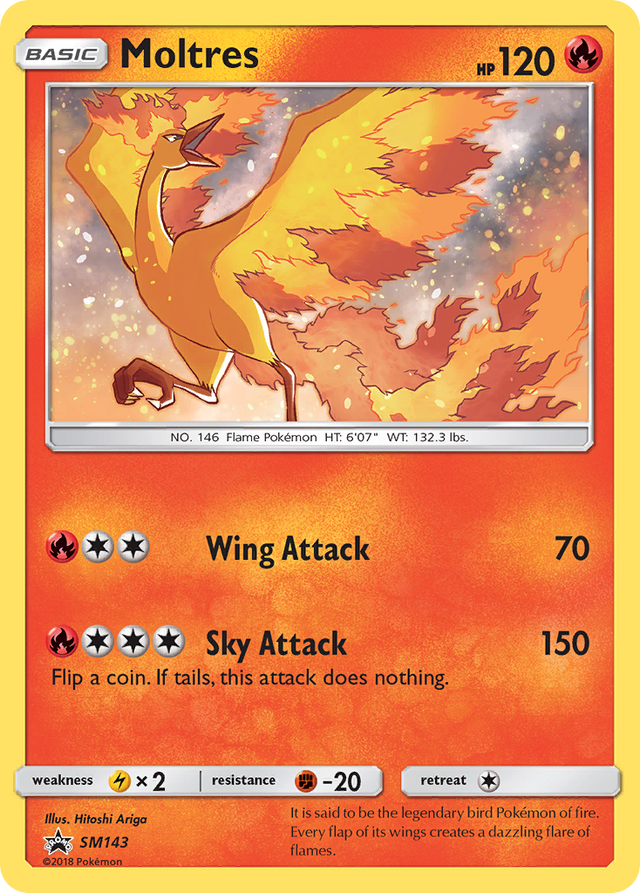 Moltres (SM143) [Sun & Moon: Black Star Promos] - PCA Designer Toys