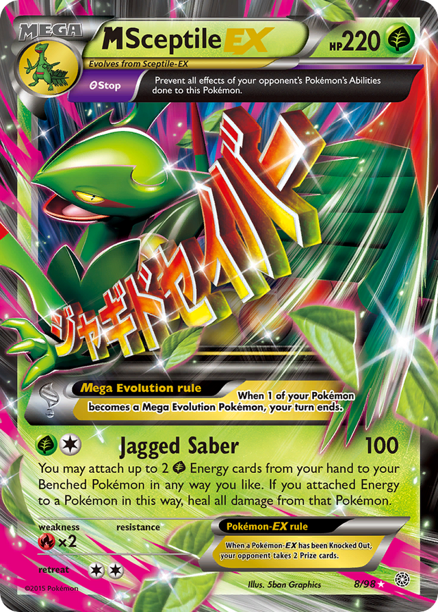 M Sceptile EX (8/98) [XY: Ancient Origins] - PCA Designer Toys