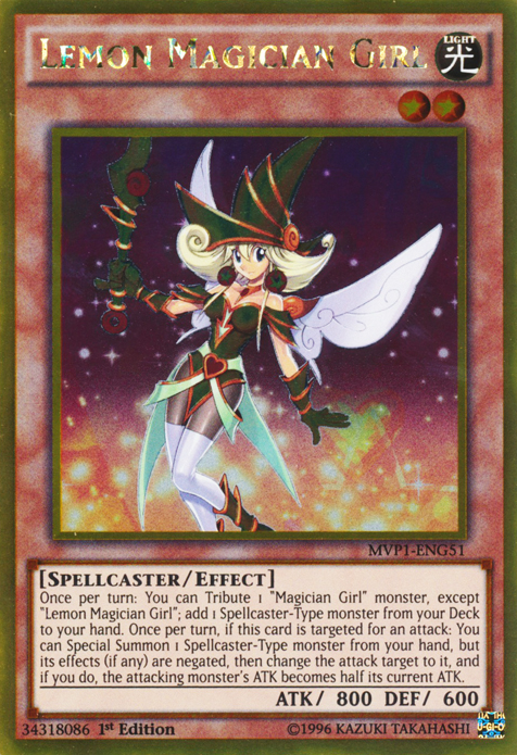 Lemon Magician Girl [MVP1-ENG51] Gold Rare - PCA Designer Toys