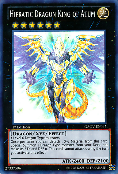 Hieratic Dragon King of Atum [GAOV-EN047] Super Rare - PCA Designer Toys