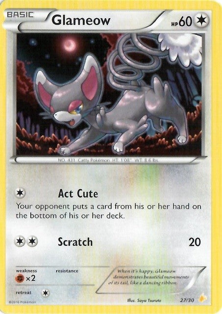 Glameow (27/30) [XY: Trainer Kit 3 - Pikachu Libre] - PCA Designer Toys