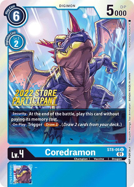 Coredramon [ST8-06] (2022 Store Participant) [Starter Deck: Ulforce Veedramon Promos] - PCA Designer Toys