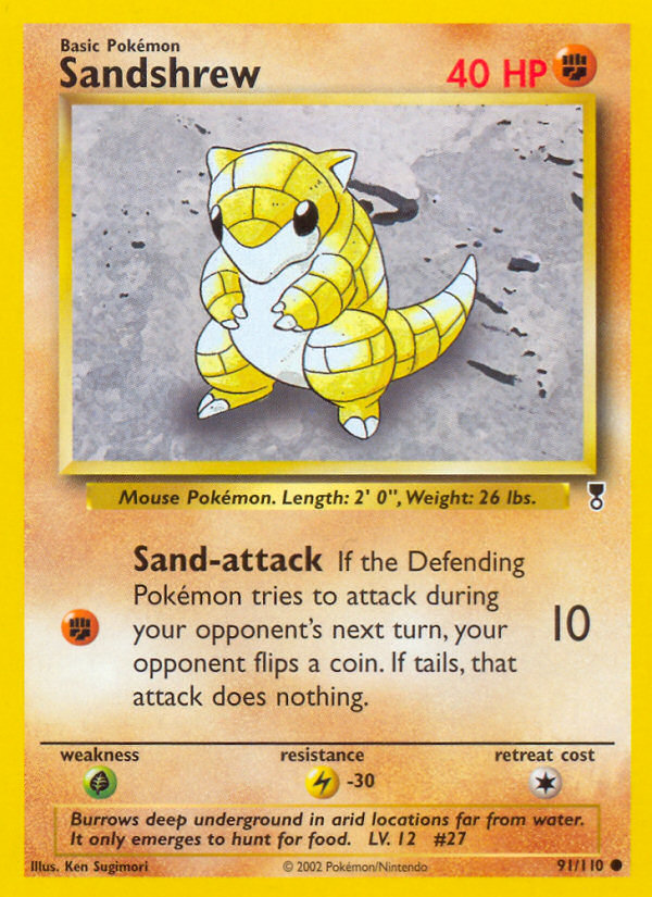 Sandshrew (91/110) [Legendary Collection] - PCA Designer Toys