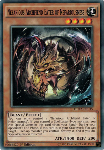 Nefarious Archfiend Eater of Nefariousness [DUEA-EN035] Common - PCA Designer Toys