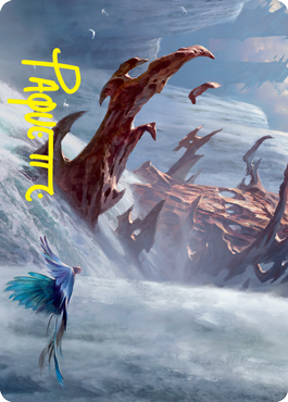 Island Art Card (Gold-Stamped Signature) [Strixhaven: School of Mages Art Series] - PCA Designer Toys