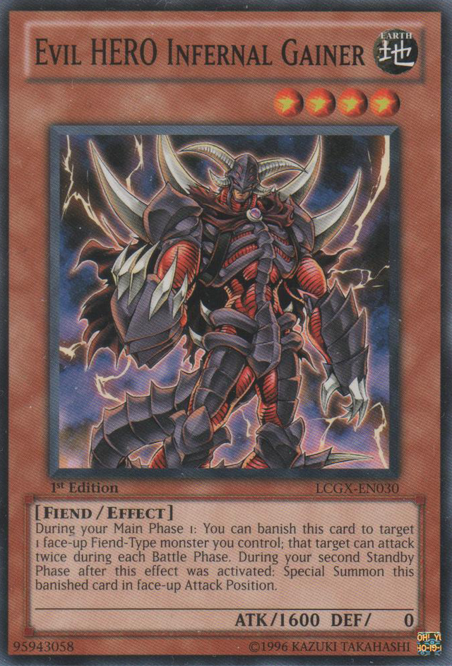 Evil HERO Infernal Gainer [LCGX-EN030] Common - PCA Designer Toys