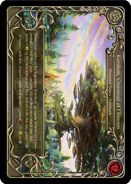 Korshem, Crossroad of Elements [U-ELE000] (Tales of Aria Unlimited)  Unlimited Rainbow Foil - PCA Designer Toys