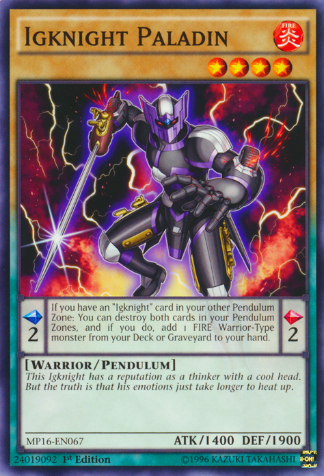 Igknight Paladin [MP16-EN067] Common - PCA Designer Toys