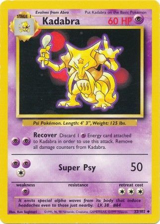 Kadabra (32/102) [Base Set Unlimited] - PCA Designer Toys