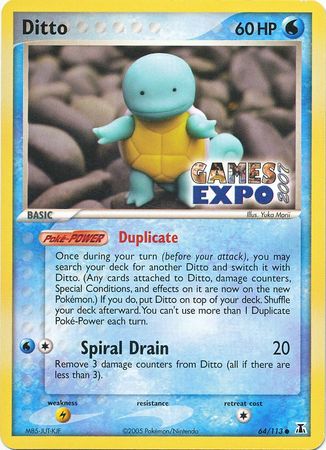 Ditto (64/113) (Games Expo Exclusive) [EX: Delta Species]