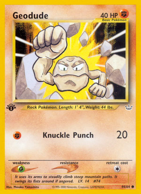 Geodude (44/64) [Neo Revelation 1st Edition] - PCA Designer Toys