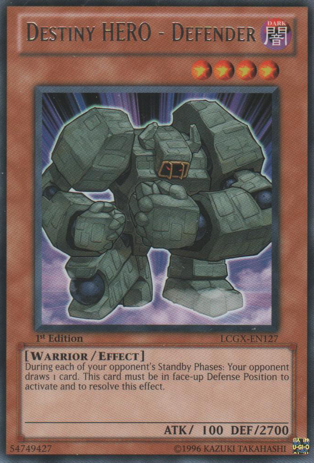 Destiny HERO - Defender [LCGX-EN127] Rare - PCA Designer Toys