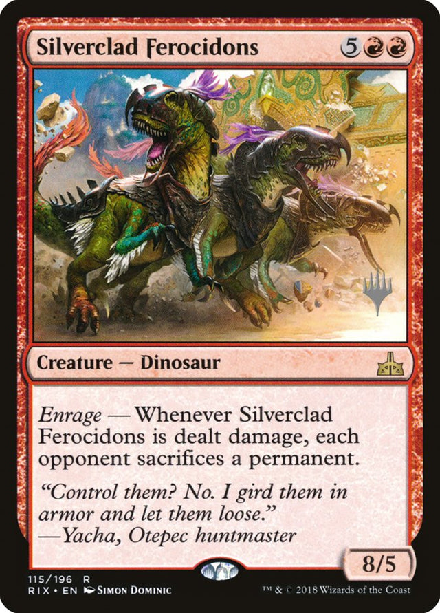 Silverclad Ferocidons (Promo Pack) [Rivals of Ixalan Promos]