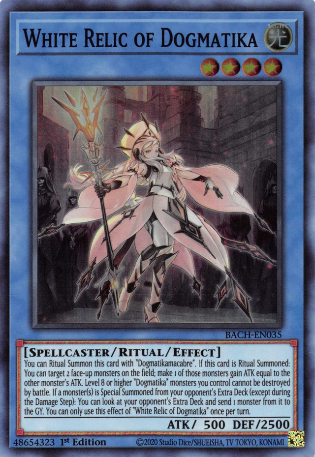 White Relic of Dogmatika [BACH-EN035] Super Rare - PCA Designer Toys