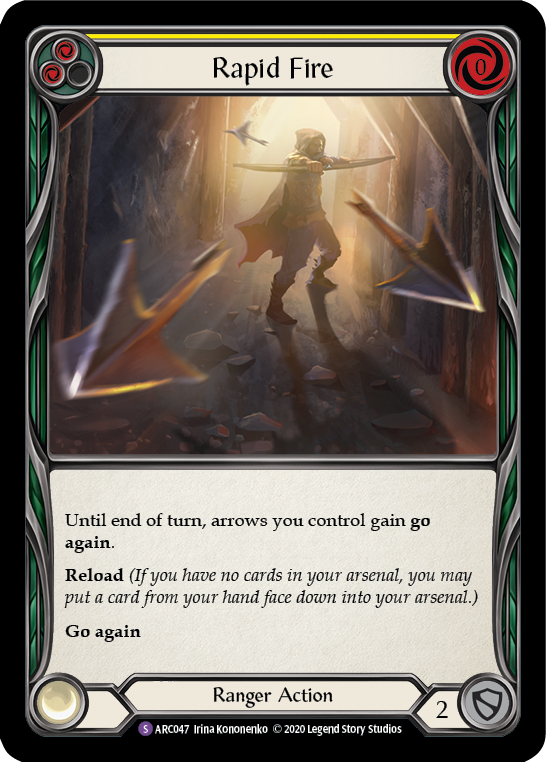 Rapid Fire [U-ARC047] (Arcane Rising Unlimited)  Unlimited Rainbow Foil - PCA Designer Toys
