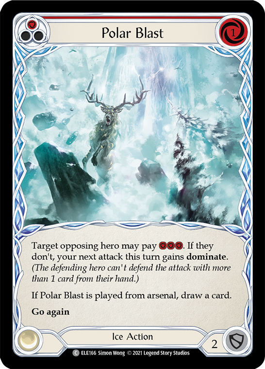 Polar Blast (Red) [ELE166] (Tales of Aria)  1st Edition Rainbow Foil - PCA Designer Toys
