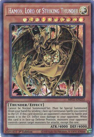 Hamon, Lord of Striking Thunder [MP21-EN253] Prismatic Secret Rare - PCA Designer Toys