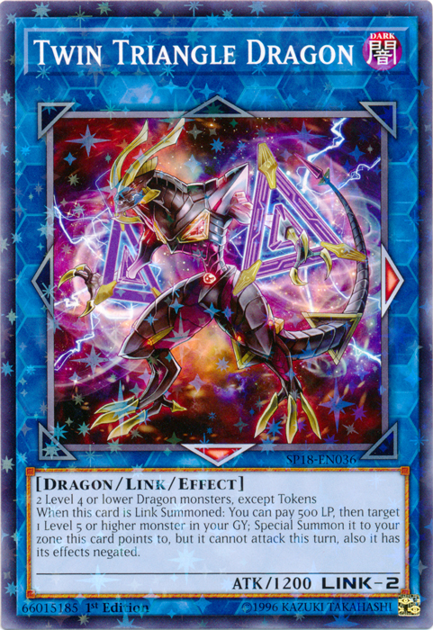 Twin Triangle Dragon [SP18-EN036] Starfoil Rare - PCA Designer Toys