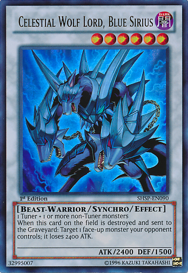 Celestial Wolf Lord, Blue Sirius [SHSP-EN090] Ultra Rare - PCA Designer Toys