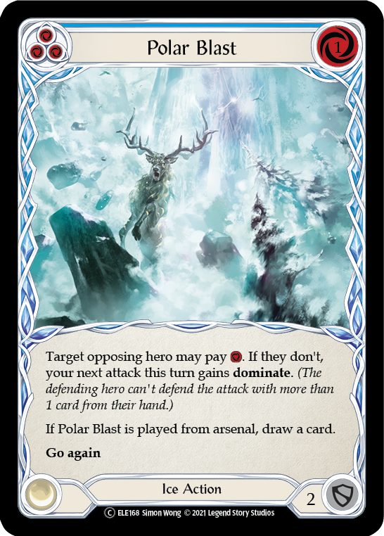 Polar Blast (Blue) [U-ELE168] (Tales of Aria Unlimited)  Unlimited Rainbow Foil - PCA Designer Toys