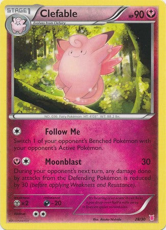 Clefable (28/30) [XY: Trainer Kit 1 - Wigglytuff] - PCA Designer Toys