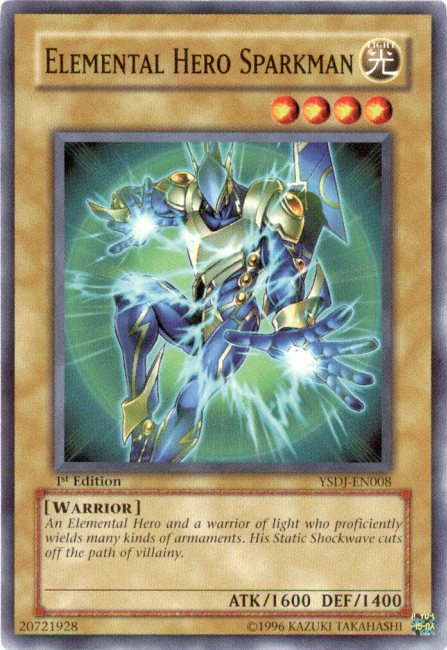 Elemental HERO Sparkman [YSDJ-EN008] Common - PCA Designer Toys