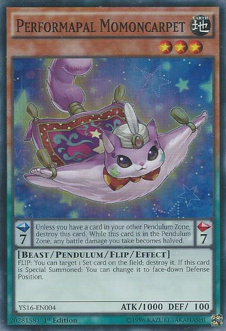 Performapal Momoncarpet [YS16-EN004] Super Rare - PCA Designer Toys