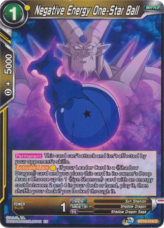 Negative Energy One-Star Ball (BT10-119) [Rise of the Unison Warrior] - PCA Designer Toys