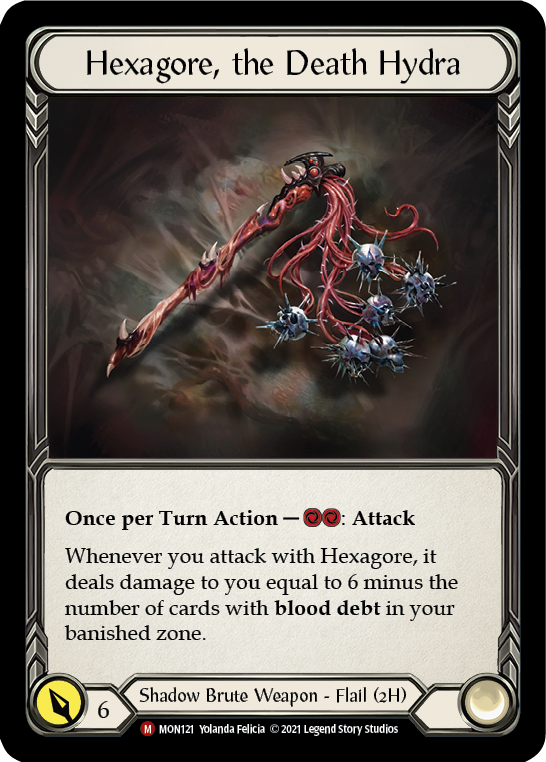 Hexagore, the Death Hydra [MON121-CF] (Monarch)  1st Edition Cold Foil - PCA Designer Toys