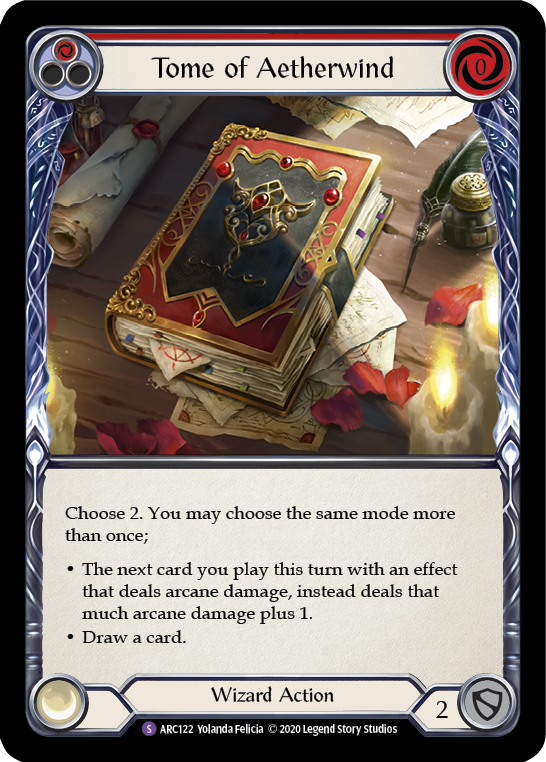 Tome of Aetherwind [U-ARC122] (Arcane Rising Unlimited)  Unlimited Rainbow Foil - PCA Designer Toys