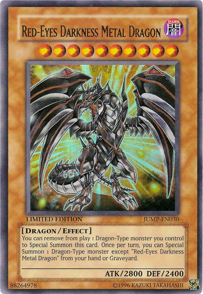 Red-Eyes Darkness Metal Dragon [JUMP-EN030] Ultra Rare - PCA Designer Toys