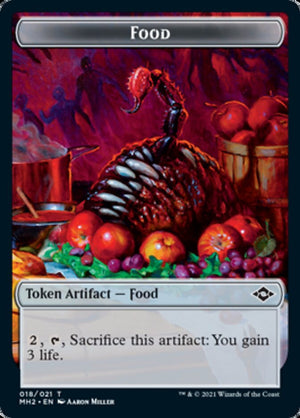 Food Token (18) // Timeless Dragon Token [Modern Horizons 2 Tokens] - PCA Designer Toys